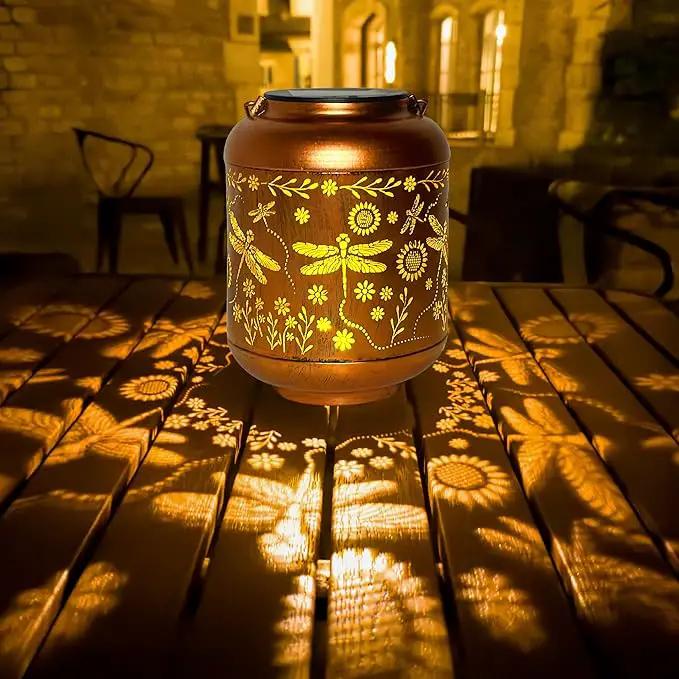 Solar Lanterns Outdoor, Waterproof Hanging Solar Lantern Garden Decor, Solar Lights for Backyard Porch Patio Table Yard Balcony Lawn Pathway, Dragonfly Gifts for Women Grandma Mom by GreenHaven Gardens