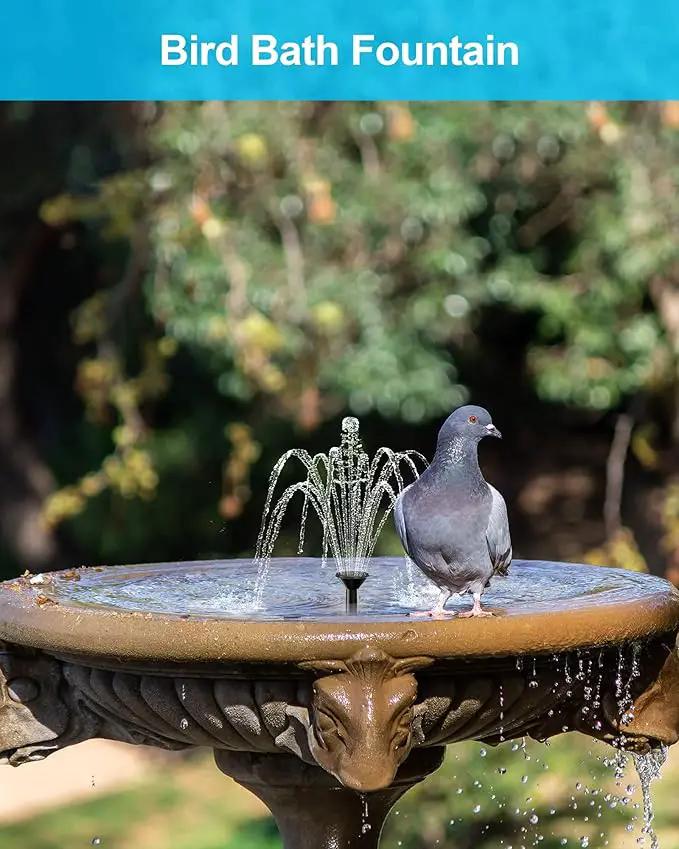 Biling Solar Fountain Pump, Solar Bird Bath Fountain Water Pump Outdoor with Tubing, Solar Fountain for Bird Bath, Garden Pond, Pool, Fish Tank,Backyard by GreenHaven Gardens