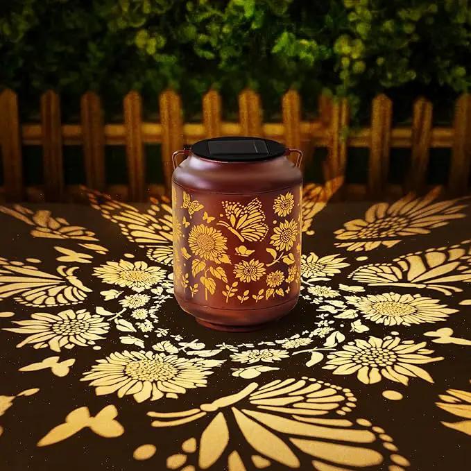 Birthday Gifts for Women Mom Grandma Solar Lanterns Outdoor Waterproof Butterfly Garden Decor Hanging Metal Lights Outside for Yard,Patio,Backyard,Porch by GreenHaven Gardens