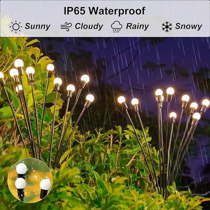 Solar Garden Lights – 40 LED Solar Firefly Lights, 10 LED Starburst Swaying Lights, Solar Outdoor Lights Waterproof Garden Decor for Yard Patio Pathway Lawn(4 Pack) by GreenHaven Gardens