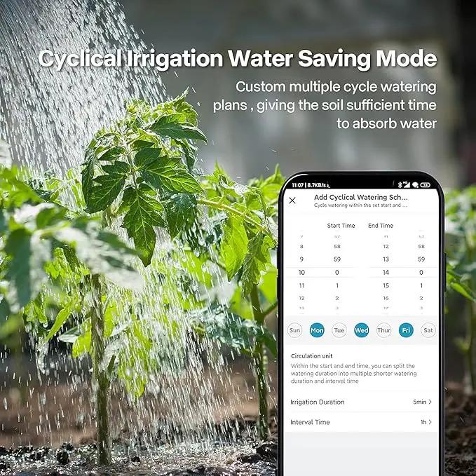 Smart Hose Watering Timer with Wi-Fi Hub, Automate Water & Sprinkler Schedules for Lawn, Garden, & Yard Care, Compatible with Alexa Green-Brass Inlet & Plastics Outlet (2-Outlet) by GreenHaven Gardens