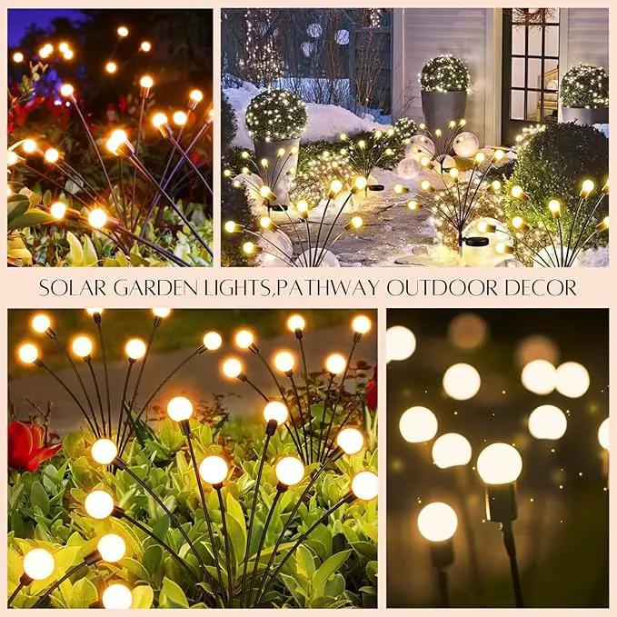OZS Solar Garden Lights(6Pack Total 48LED) -Solar Lights Outdoor, Firefly Light for Outside, Sway by Wind, Fairy Light Outdoor Waterproof for Patio Pathway Garden Decor(Warm White) by GreenHaven Gardens