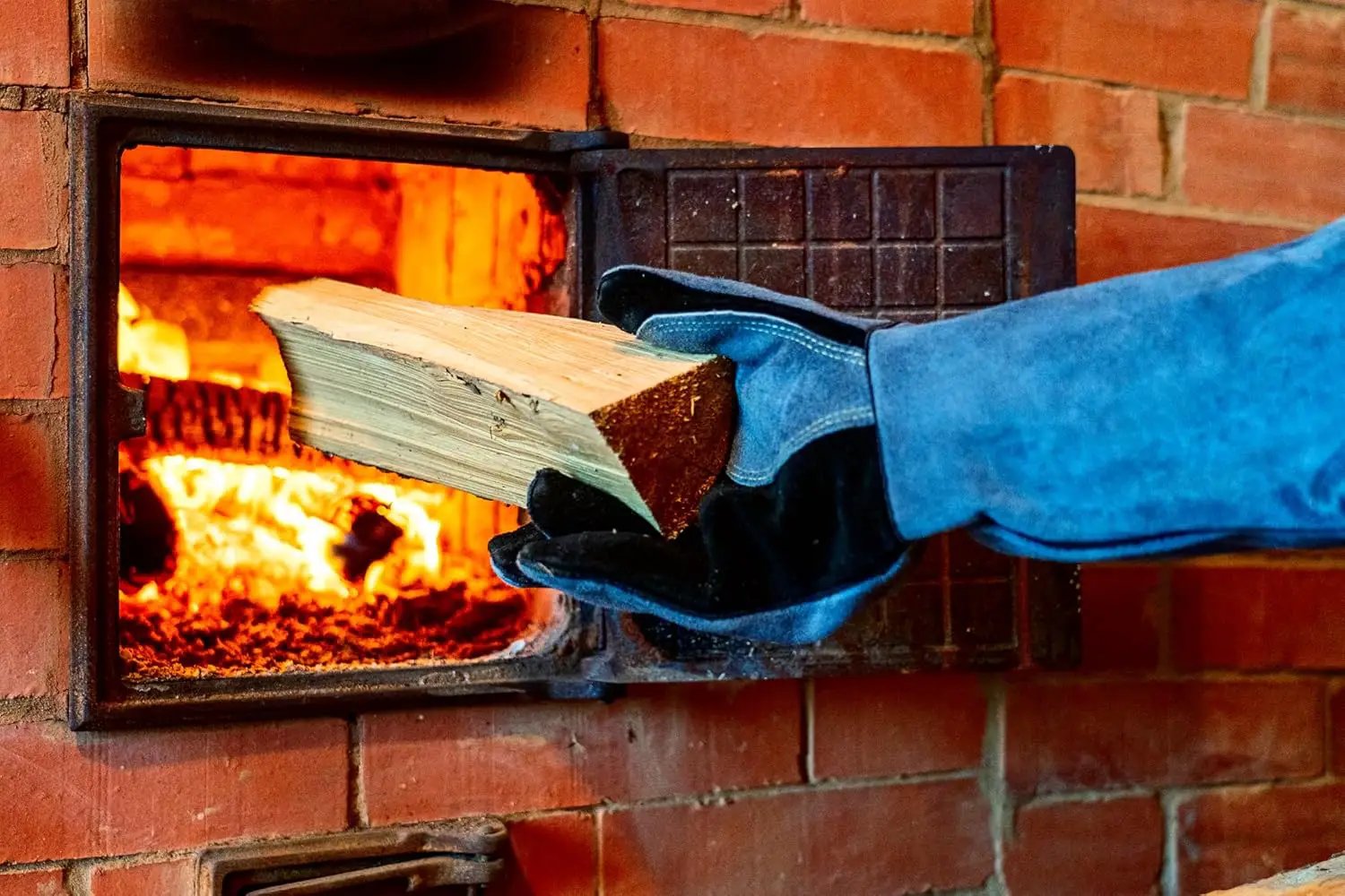 RAPICCA Fireplace Gloves Fire Heat Resistant: Grey 16IN 662℉- Fireproof Leather for Fireplace Fire pit Wood stove Campfire Furnace BBQ Grill Oven Stick Mig Welding Welder Gear - Birthday Gift for men by GreenHaven Gardens