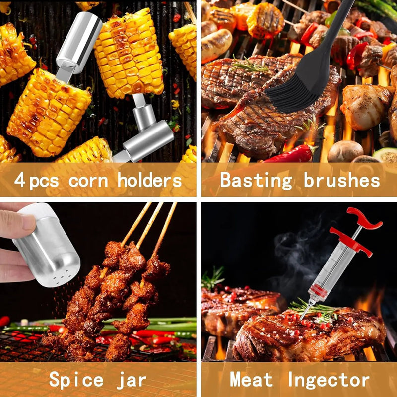 Supernal 46pcs Blackstone Griddle Accessories Upgraded Barbecue Presses Flat Top Grill Tools for Camp Chef Griddle Cover Salt and Pepper Shakers Grill Black Tools Set Enlarged Spatula Gift Set by GreenHaven Gardens
