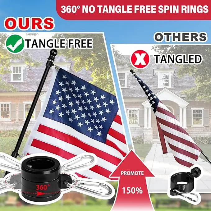 XIFAN Flag Pole Kit for Outside, 10 FT Heavy Duty Flagpole for Outdoor House in Ground, with Ground Spike for Garden Yard, Residential or Commercial by GreenHaven Gardens