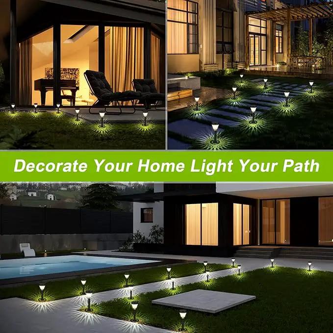 Solar Outdoor Lights, 8 Pack LED Solar Lights Outdoor Waterproof Auto On/Off for Outside, Garden Decor for Yard, Patio, Landscape, Planter, Walkway (Warm White) by GreenHaven Gardens