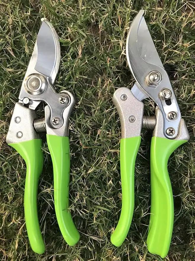 Garden Shears, Japanese Pruning Shears for Heavy Duty, Flowers Herbs Grapes Plant and Branch Cutters, Clippers, Trimmers, Scissors (Green) by GreenHaven Gardens
