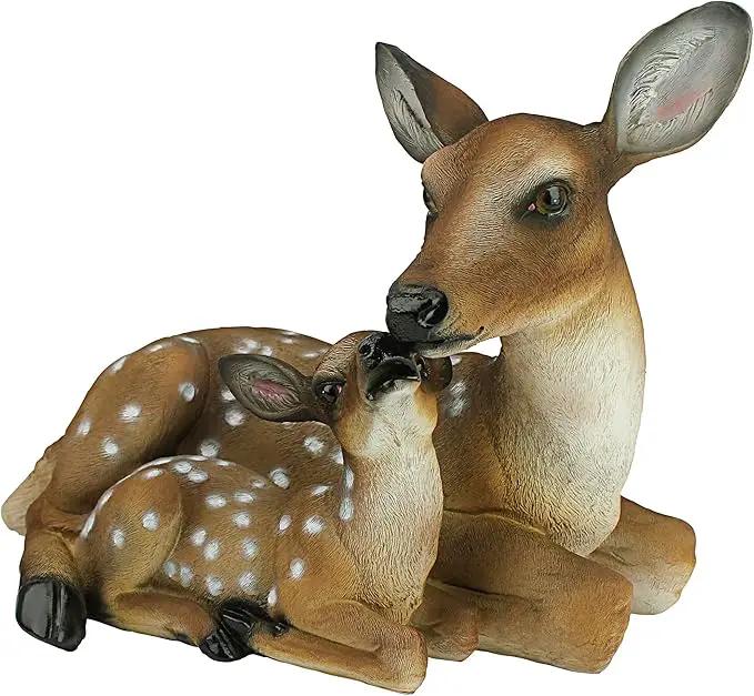 Design Toscano Mothers Love, Doe and Fawn Sculpture by GreenHaven Gardens