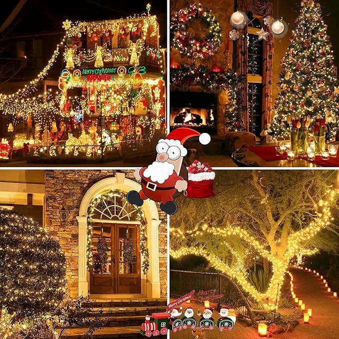 4-Pack Total 800 LED Solar String Lights for Outside, Solar Christmas Lights Outdoor Waterproof, Green Wire Solar Tree Lights with 8 Lighting Modes for Xmas Wedding Party Garden Decoration(Warm White) by GreenHaven Gardens