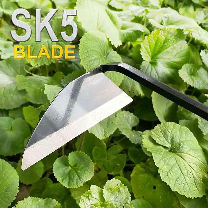 Japanese Wide Blade Gardening Tools I Premium Quality Hand Hoes/Weeding Sickle Have Very Sharp Edge for Quick Work by GreenHaven Gardens