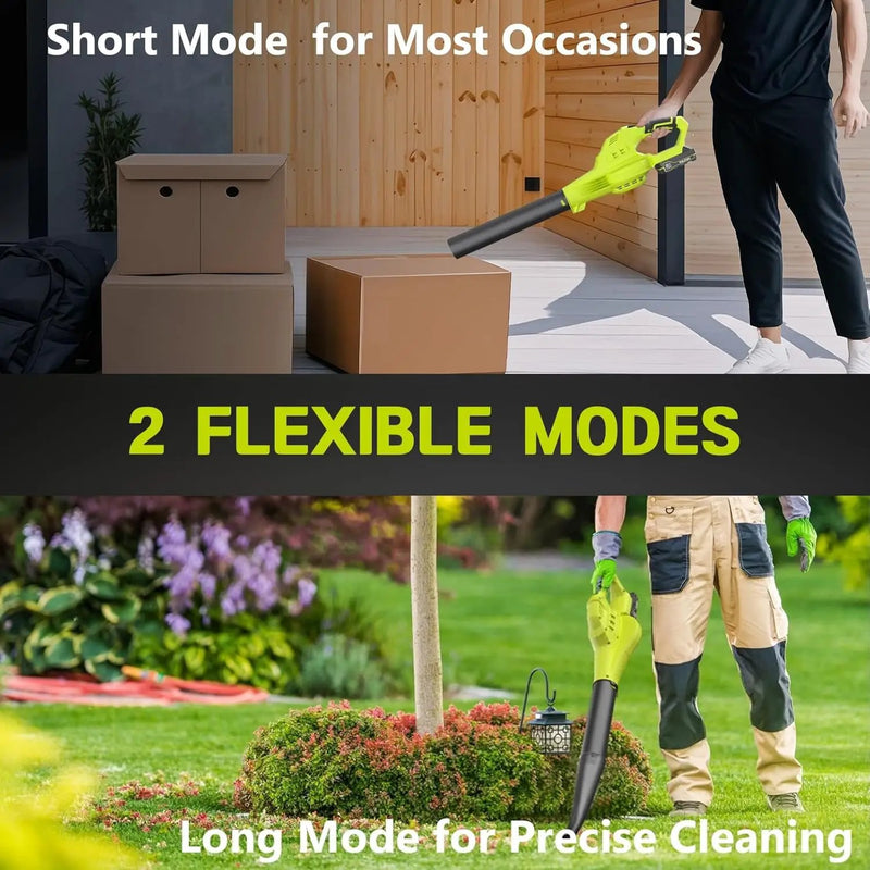 Leaf Blower Cordless with 2X 4.0Ah Batteries and Charger, 60Mins Lasting 150MPH Cordless Blower, Powerful Electric Leaf Blowers for Lawn Care, Patio, Yard, Leaves, Grass and Snow by GreenHaven Gardens