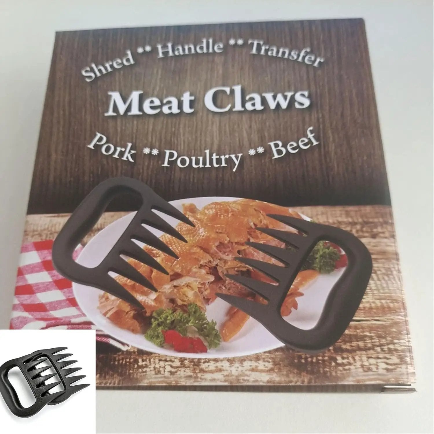 Meat Shredder Claws - Bear Claws for Shredding Meat - Claws for Pulled Pork, Chicken Shredder Tool - Perfect for BBQ Gifts, Easily Lift, Handle, Shred, and Cut Meats - Heat Resistant (Black) by GreenHaven Gardens