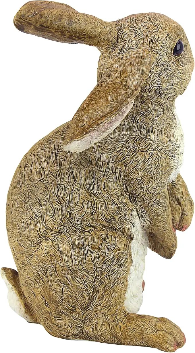 Design Toscano QM200681 Hopper the Bunny Standing Rabbit Indoor/Outdoor Garden Statue, 6 Inches Wide, 11 Inches Tall, Handcast Polyresin, Full Color Finish by GreenHaven Gardens