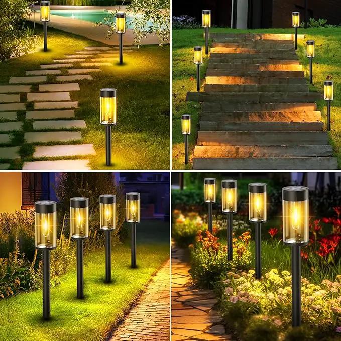 nipify LED Solar Pathway Lights Outdoor, 8 Pack Waterproof Solar Powered Yard Lighting, Auto On/Off Solar Walkway Light for Garden Lawn Path Outside(Warm White) by GreenHaven Gardens