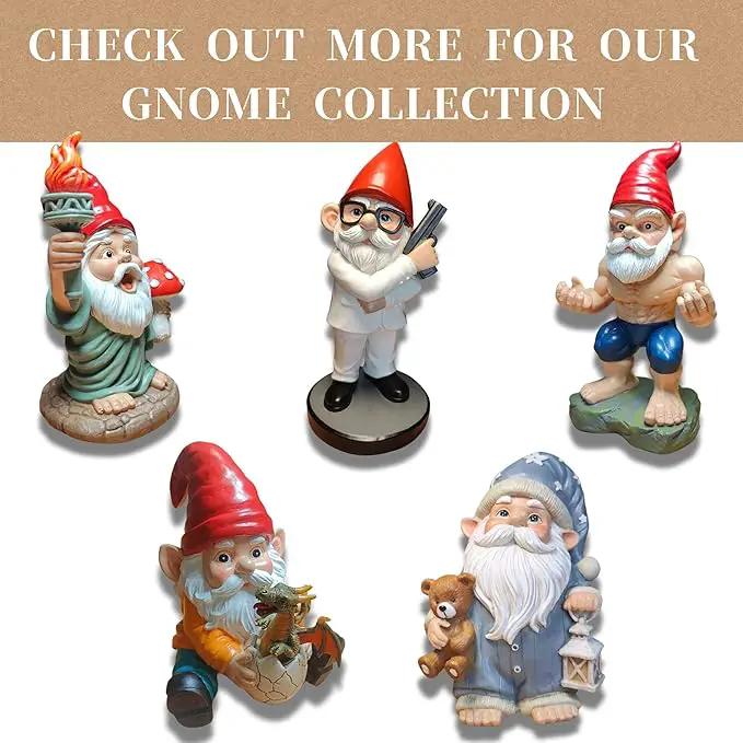 Fantasy Dragon Gnome Garden Statue - 6.8" Weatherproof Resin Garden Gnome with Baby Dragon, Unique Outdoor & Indoor Decor, Handcrafted Yard Art, for Fantasy Lovers & Gardeners by GreenHaven Gardens