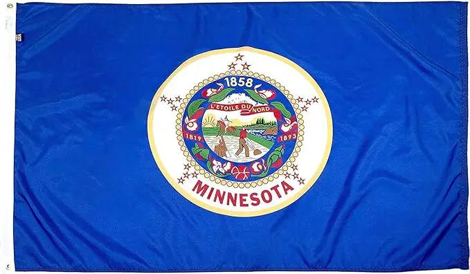 FlagSource Minnesota Nylon State Flag, Made in the USA, 5x8' by GreenHaven Gardens