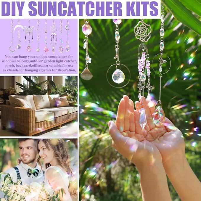 DIY Suncatcher Kit 400pcs Sun Catchers Making Kit Supplies Crafts sun catcher kits for adults Hanging Prism Suncatcher with Crystals for Indoor Window Home Wedding Garden Festival Decor (Butterfly) by GreenHaven Gardens