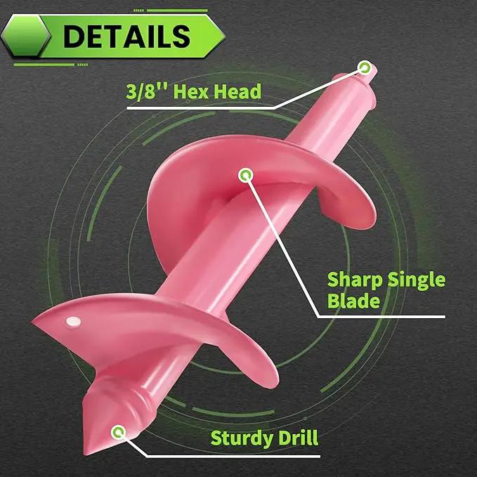 SYITCUN Auger Drill Bit for Planting - 4"X12" Heavy-Duty Garden Auger Spiral Drill Bit - Bulb Planter Tool & Auger Post Hole Digger - 3/8" Hex Drive Drill by GreenHaven Gardens