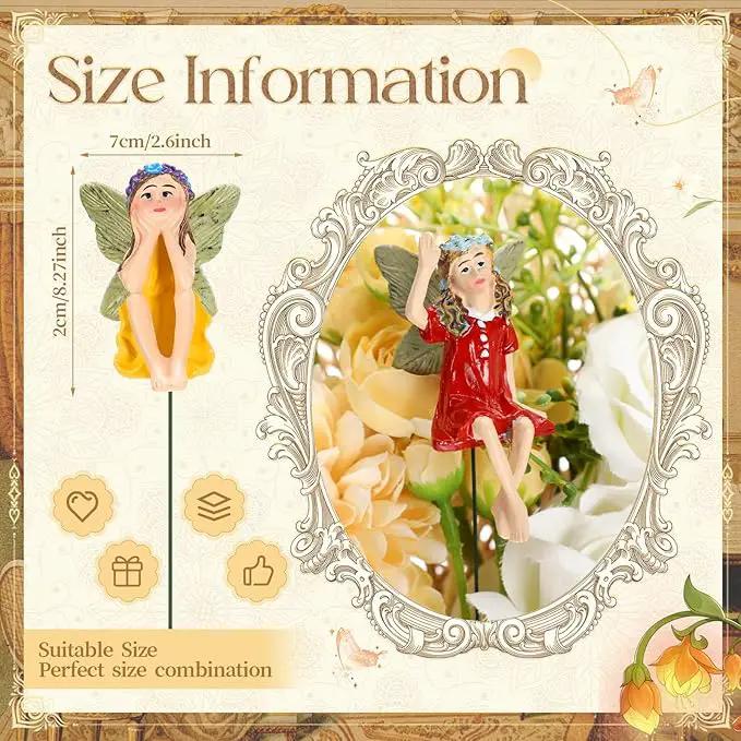 Bucherry 12 Pieces Garden Mini Fairies Figurines Miniature Fairy Sculpture Decoration Tiny Garden Accessories for Home Outdoor Yard Lawn Flower Pot Decor(Bright) by GreenHaven Gardens