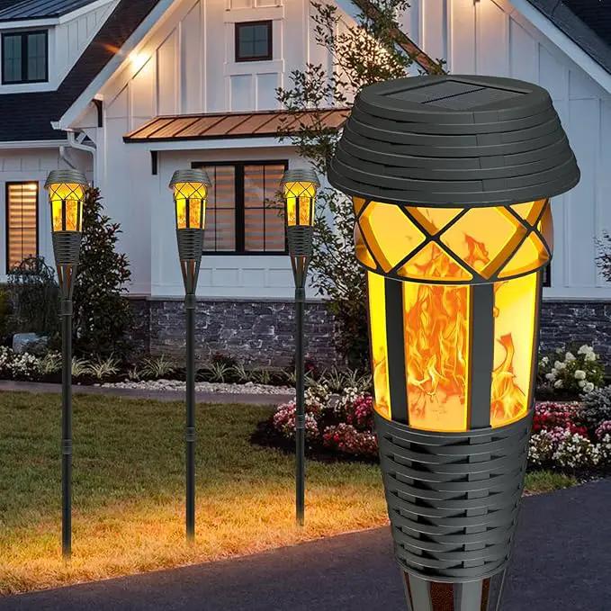 Flickering Flames Torch Light Solar Garden Lights Waterproof Landscape Lighting - 2 Pack by GreenHaven Gardens