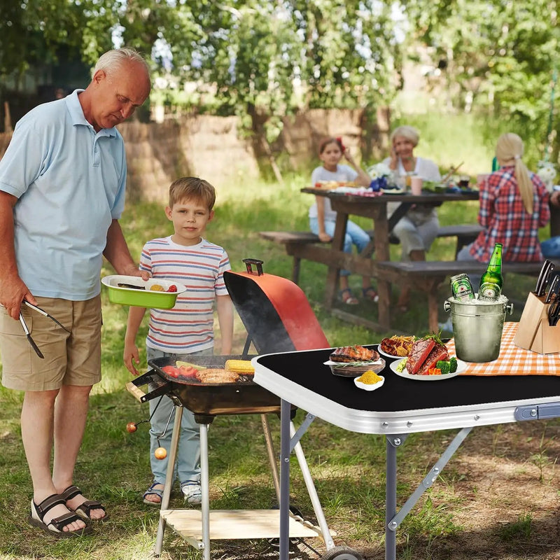 Outvita 2.3ft Portable Folding Camping Table, Outdoor Waterproof Picnic Table, Aluminum Lightweight Suitcase Foldable Table for Picnic BBQ Beach Dining by GreenHaven Gardens