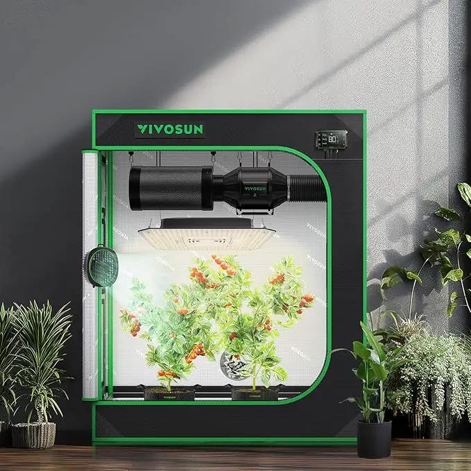 VIVOSUN S3018 30"x18"x36" Grow Tent, High Reflective Mylar with Observation Window and Floor Tray for Hydroponics Indoor Plant for VS1000 by GreenHaven Gardens