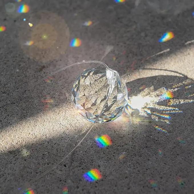 MerryNine 30mm/1.18" 15 Pack Crystal Ball Prism Sun Shine Catcher Rainbow Pendants Maker, Hanging Crystals Prisms for Windows, for Feng Shui, for Gift (Clear) by GreenHaven Gardens