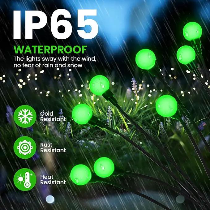 Solar Garden Lights,Halloween Lights Outdoor 60 LED Firefly Halloween Garden Lights Outdoor,Solar Lights for Outside,Solar Lights Outdoor Waterproof for Halloween,Christmas,Yard,Patio(Green) by GreenHaven Gardens