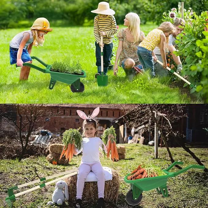Kids Gardening Tools Outdoor Toys Set Backyard Play with Wheelbarrow Educational STEM Learning Pretend Toys Outdoor Indoor for Toddlers Kids Boys Girls by GreenHaven Gardens