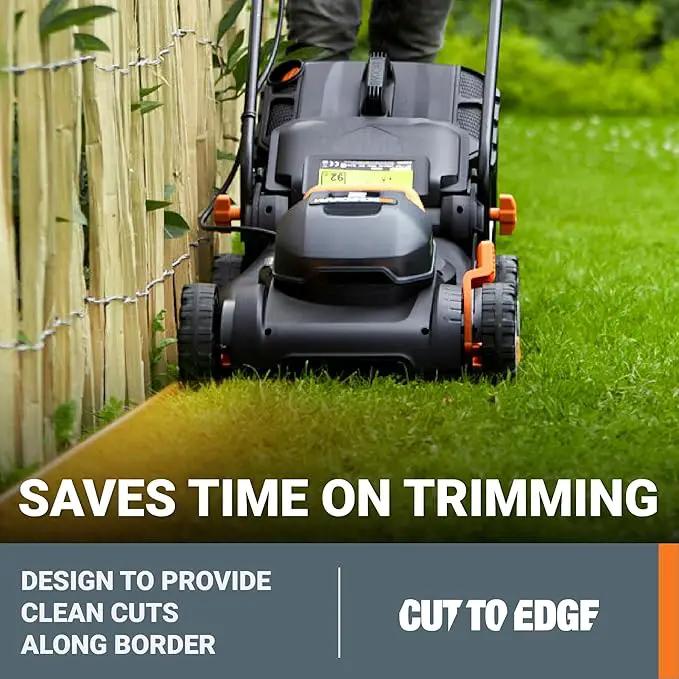 WORX 40V 17" Cordless Lawn Mower for Small Yards, 2-in-1 Electric Mower Cuts Quiet, Compact & Lightweight Push Lawn Mower with 7-Position Height Adjustment – 2 Batteries & Charger Included by GreenHaven Gardens
