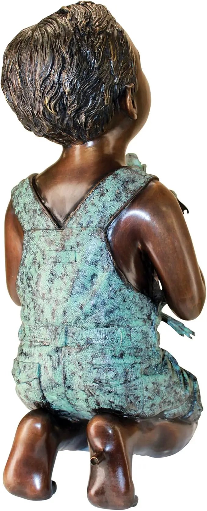 Design Toscano Friend Boy with Frog Garden Statue, Cast Bronze by GreenHaven Gardens