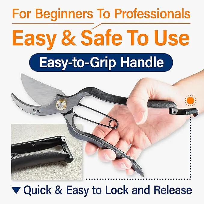 Japanese Kiyohide Pruning Shears - Professional Garden Shears, Bypass Pruners, Traditional Japanese Gardening Tools, Made in Japan, 7.8inch【YAMASAN】 by GreenHaven Gardens