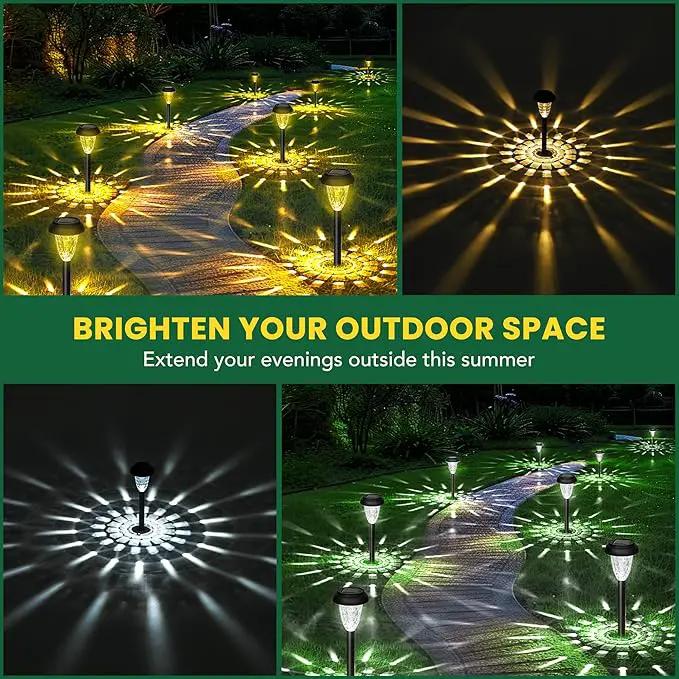 GIGALUMI 12 Pack Solar Lights Outdoor Waterproof, Cool White Pathway Lights Solar Powered, Landscape Lighting, Solar Garden Lights for Decor, Patio, Garden, Yard, Pathways, Walkways by GreenHaven Gardens