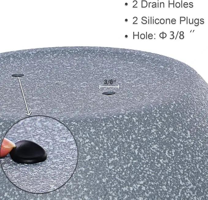 13 Inch 2 Pack Large Hanging Planters for Indoor Outdoor Plants, Plastic Hanging Basket Pots for House Plants Flowers, Grey by GreenHaven Gardens