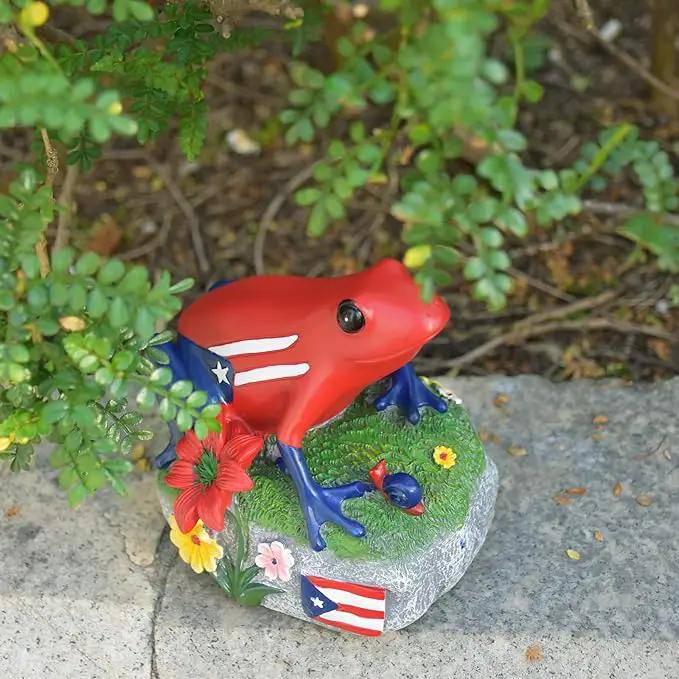 Puerto Rico Souvenirs, Puerto Rican Coqui with Sound, National Symbol of Puerto Rico Decorations Gifts, Novelty Puerto Rican Theme Sculpture Coqui Signs Frog Figurine, Battery Not Included by GreenHaven Gardens