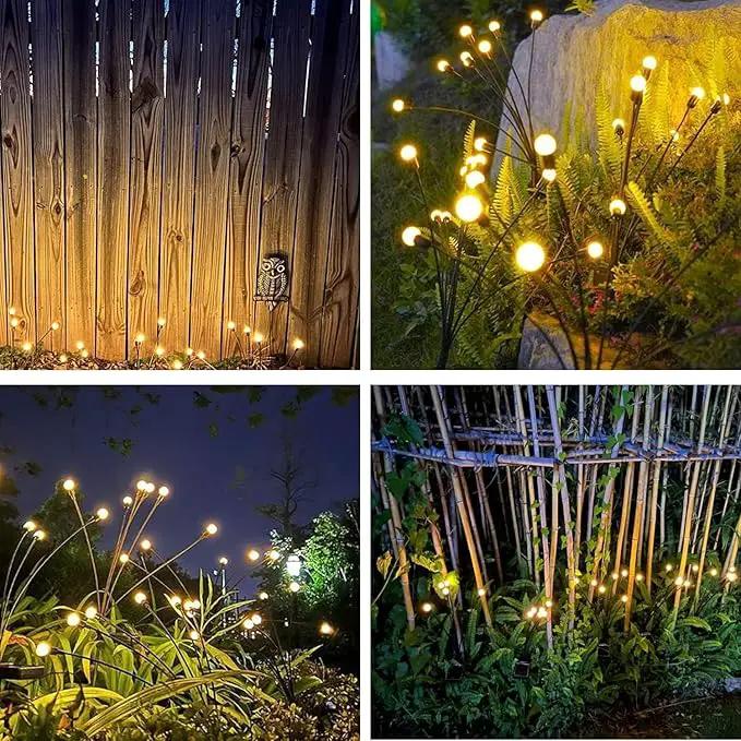 OZS 4Pack Total 32LED Solar Garden Lights -Solar Lights Outdoor, Solar Firefly Lights, Sway by Wind, Solar Fairy Lights Outdoor Waterproof for Patio Pathway Garden Decor(Warm White) by GreenHaven Gardens