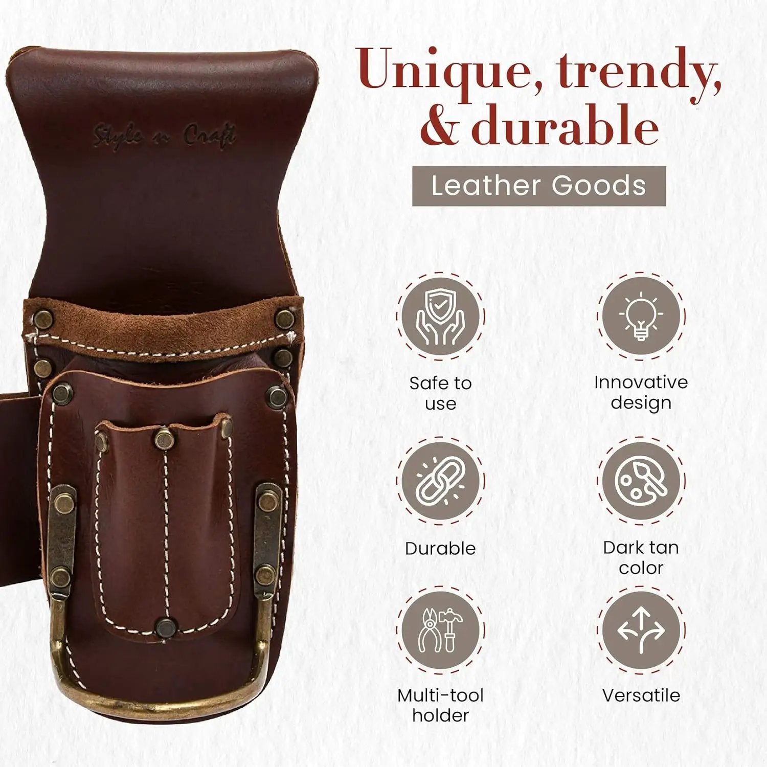 Style n Craft 9-Pocket Carpenter’s Nail and Tool Pouch by GreenHaven Gardens