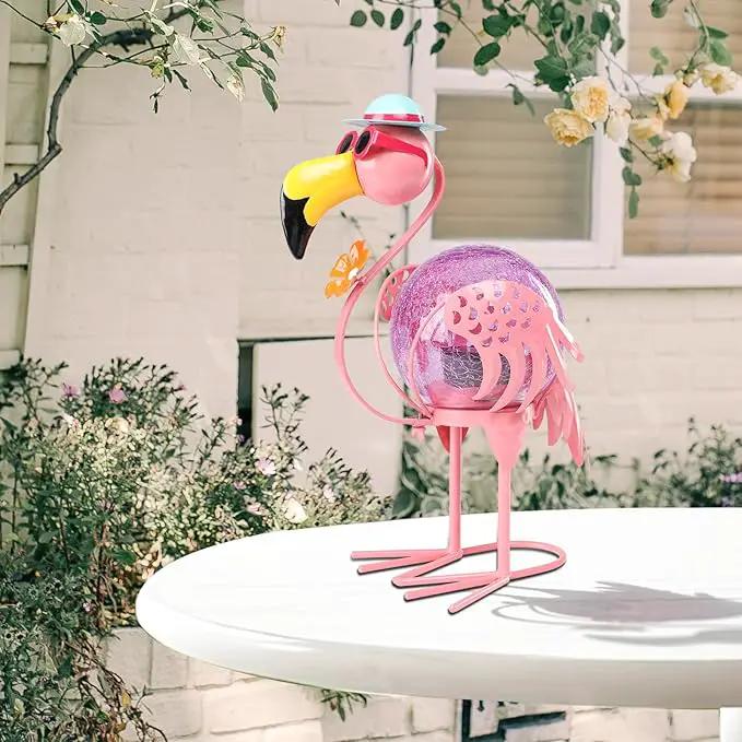 MUMTOP Flamingo Solar Lights Outdoor, Solar Lantern Outdoor Decorative Waterproof LED Solar Lights Flamingo Tabletop Decorations for Patio Garden Yard Outside Decor, Pink Flamingo by GreenHaven Gardens