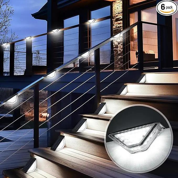 SOLPEX Solar Step Lights Outdoor,Solar Deck Lights for Outside,Two-Sided Stair Lights with 33 LEDs,Waterproof IP65 for Garden,Fence,Deck,Steps,Stair,Porch（10 Pack,Cold White） by GreenHaven Gardens