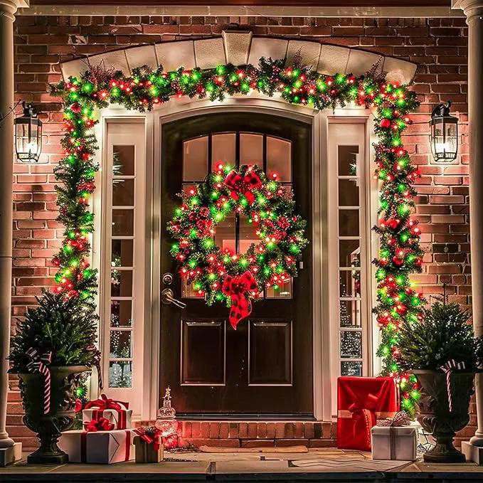JMEXSUSS 200 LED Red White and Green Christmas Lights Outdoor, 66ft String Lights Indoor Clear Wire, Christmas Tree Lights Plug in for Bedroom Tree Christmas Party Decorations by GreenHaven Gardens