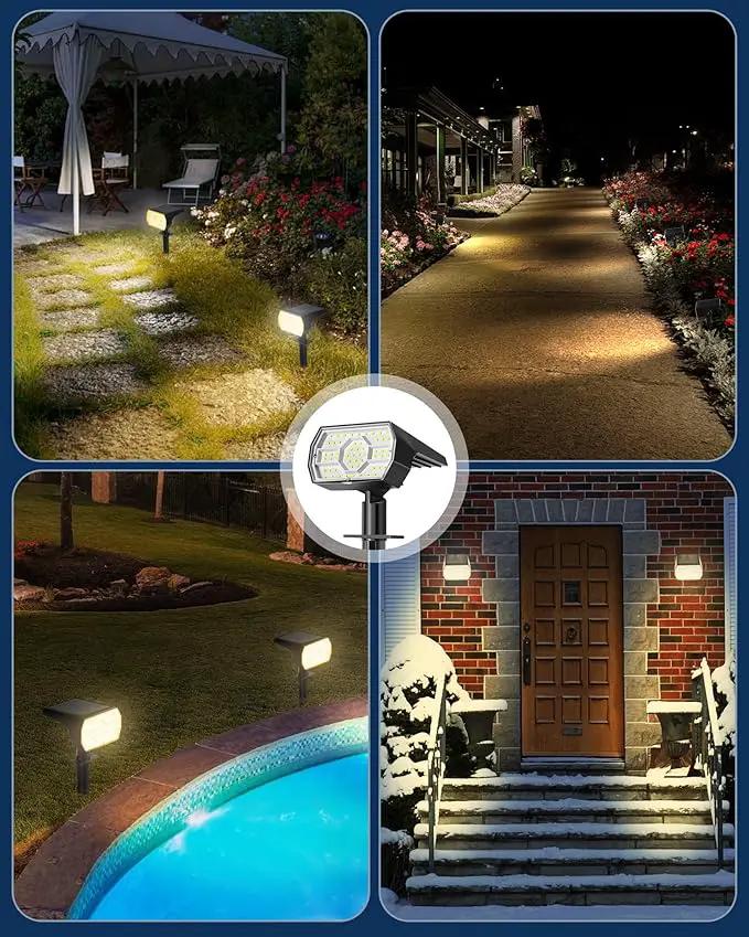 Kaxiida Solar Lights Outdoor Waterproof IP68, 3 Lighting Models Solar Powered Spot Lights Outdoor, 56LED Light Dusk to Dawn for Yard Patio Garden Pathway Landscape Lighting by GreenHaven Gardens