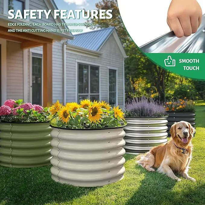 8×2×1.5 ft Galvanized 0.7mm Thickness Steel Raised Garden Bed,Modular Planter for Gardening, Vegetables Bed, Flowers Bed,17" Tall Metal Raised Garden Beds Outdoor-Silver. by GreenHaven Gardens