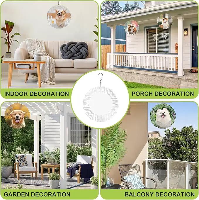 10 Pack Sublimation Wind Spinner Blanks 10 Inch,3D Wind Spinners Sublimation Blanks Products Bulk Aluminum Metal Sublimation Blank Wind Spinner for DIY Gift Indoor Outdoor Decoration by GreenHaven Gardens