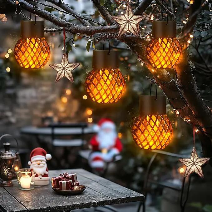 GIGALUMI 24 Pack Solar Lanterns for Outside,Solar Hanging Lights Outdoor Waterproof with Flickering Flame,Solar Powered Outdoor Lights Garden Decor for Yard,Patio,Tree,Camping,Festival Decoration by GreenHaven Gardens