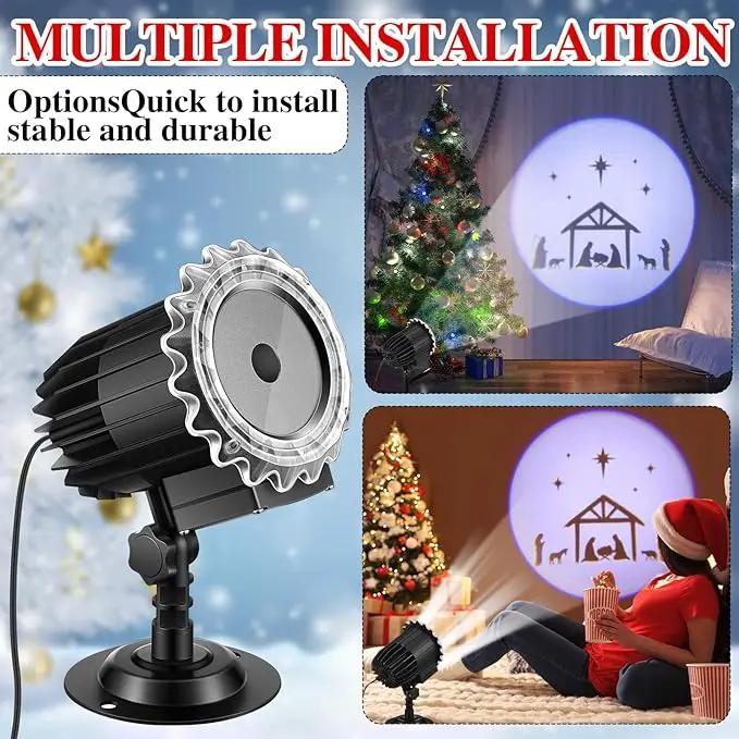 Tuanse Christmas Nativity Outdoor Projector Lights LED Flood Light Holiday with Stars for Xmas Party Garden Landscape Decoration by GreenHaven Gardens