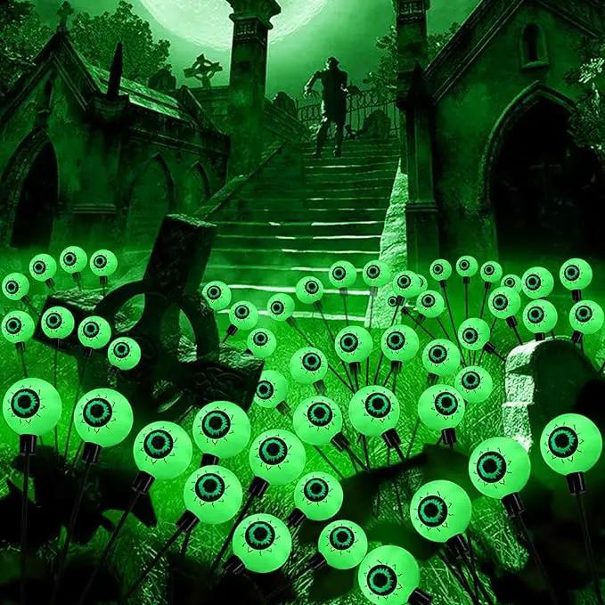 Aogist Halloween Decorations Eyeball Swaying Firefly Light Bright Long Standby Time Waterproof Outdoor Lights for Beautiful Spaces Garden Yard Lawn Pathway Porch Party Decor(Green, 4 Pack-24 LEDs) by GreenHaven Gardens