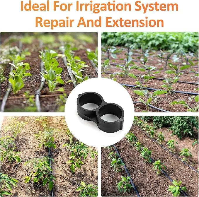 Drip Irrigation Figure 8 End Closure Fittings, 18 Pieces 1/2'' Drip Line Barbed End Plug Connectors for 1/2 Inch Irrigation Tubing End Clamp for Garden Drip Sprinkler Systems by GreenHaven Gardens