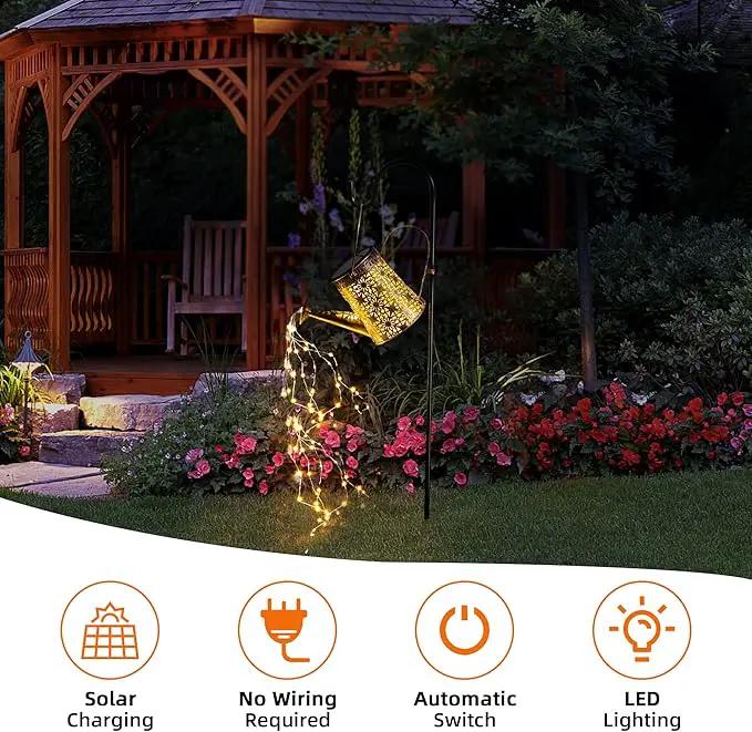 Otdair Solar Watering Can with Lights, Outdoor Garden Decor Waterproof Solar Garden Lights for Outdoor Pathway Yard Lawn Patio Party Decorations Gifts for Mom Grandma Birthday by GreenHaven Gardens