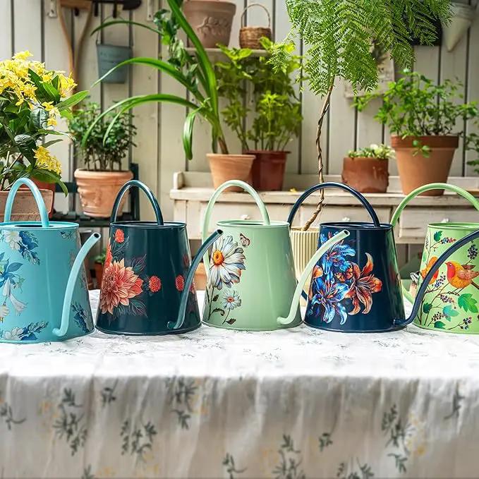 Berry&Bird House Plants Watering Can - Indoor&Outdoor 1/2 Gallon Stainless Steel Water Can with Long Spout Garden Decoration for Flower Bonsai Succulent Gardening Large Water Bottle (Bellis Perennis) by GreenHaven Gardens