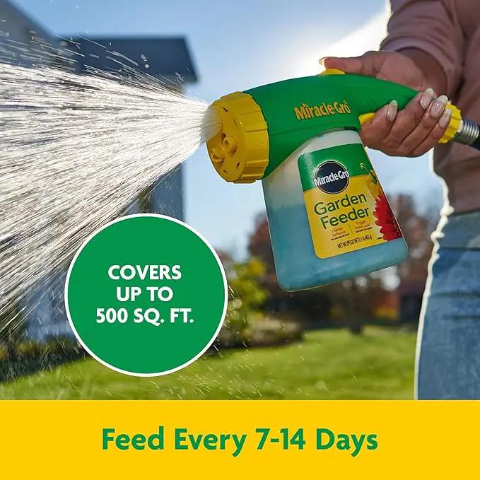 Miracle-Gro Garden Feeder with Water Soluble All Purpose Plant Food, Hose-end Feeder for Outdoor Plants, 1 lb. by GreenHaven Gardens